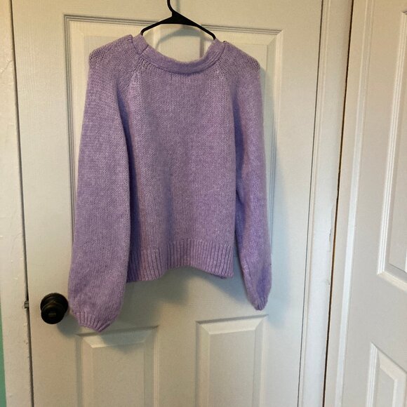 Only cozy cropped knit cardigan | sz L NWOT | Pastel Goth | ASOS | Lavender - Picture 4 of 4